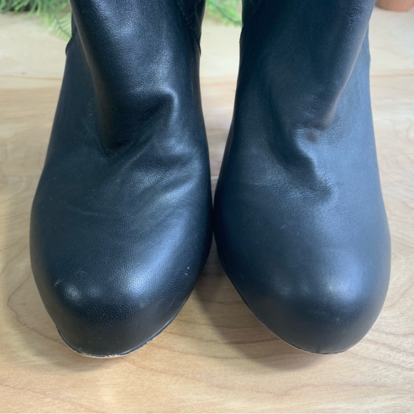 Black leather ankle boots, high heel, size 10 - Picture 10 of 11